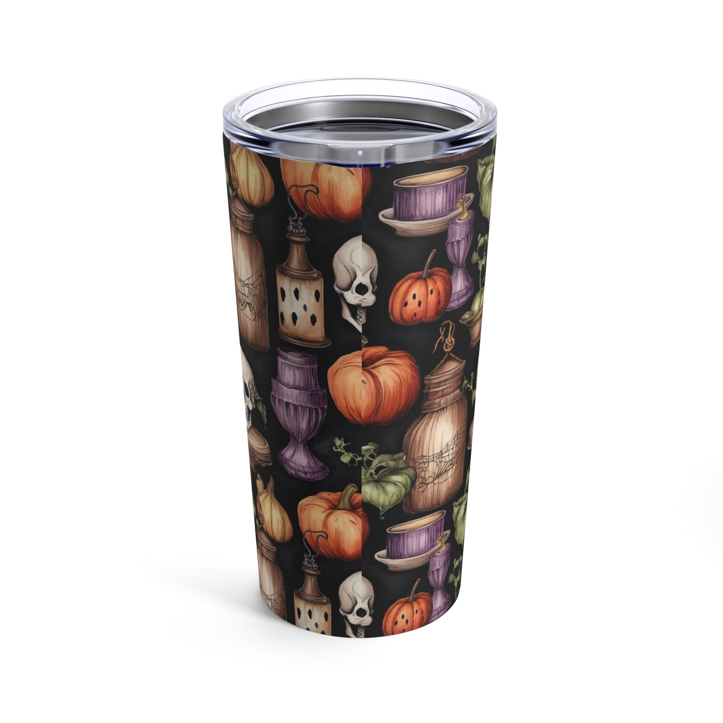 Halloween Pumpkin and Skeletons Tumbler 20oz