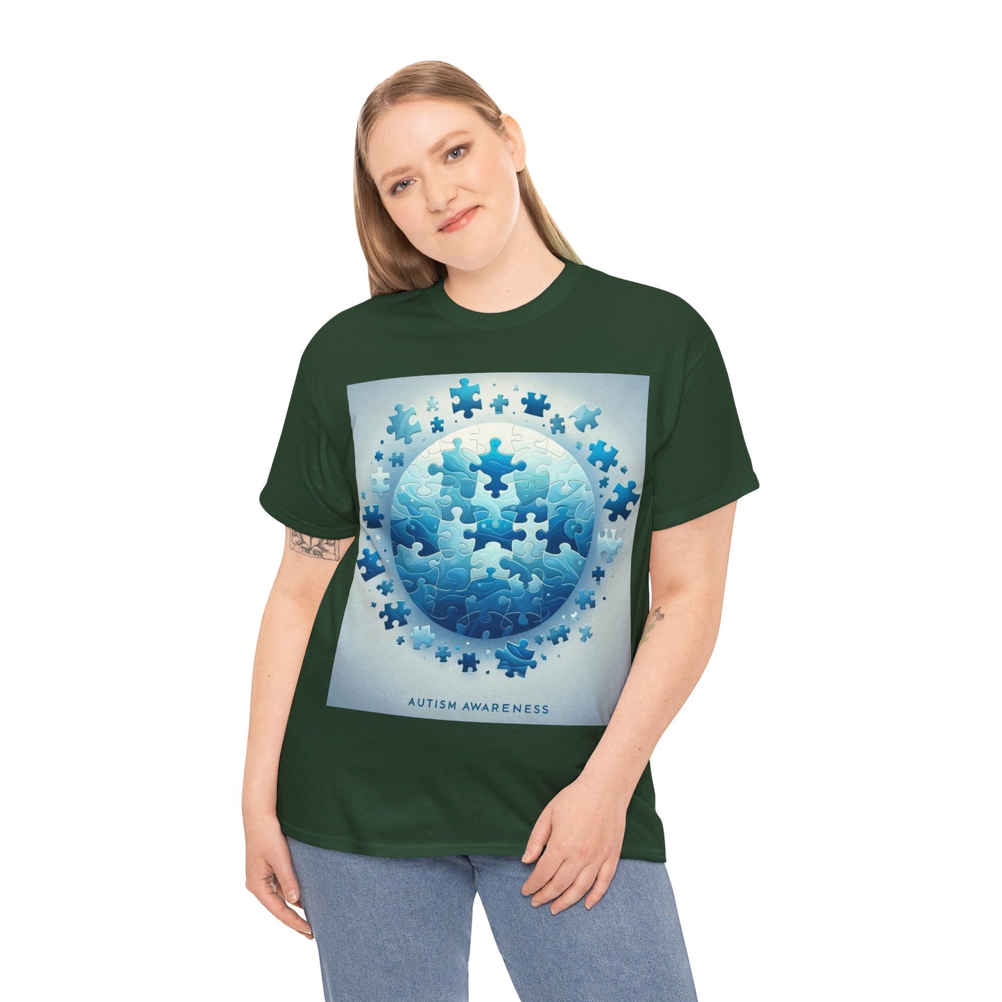 Autism Globe Unisex Heavy Cotton Tee