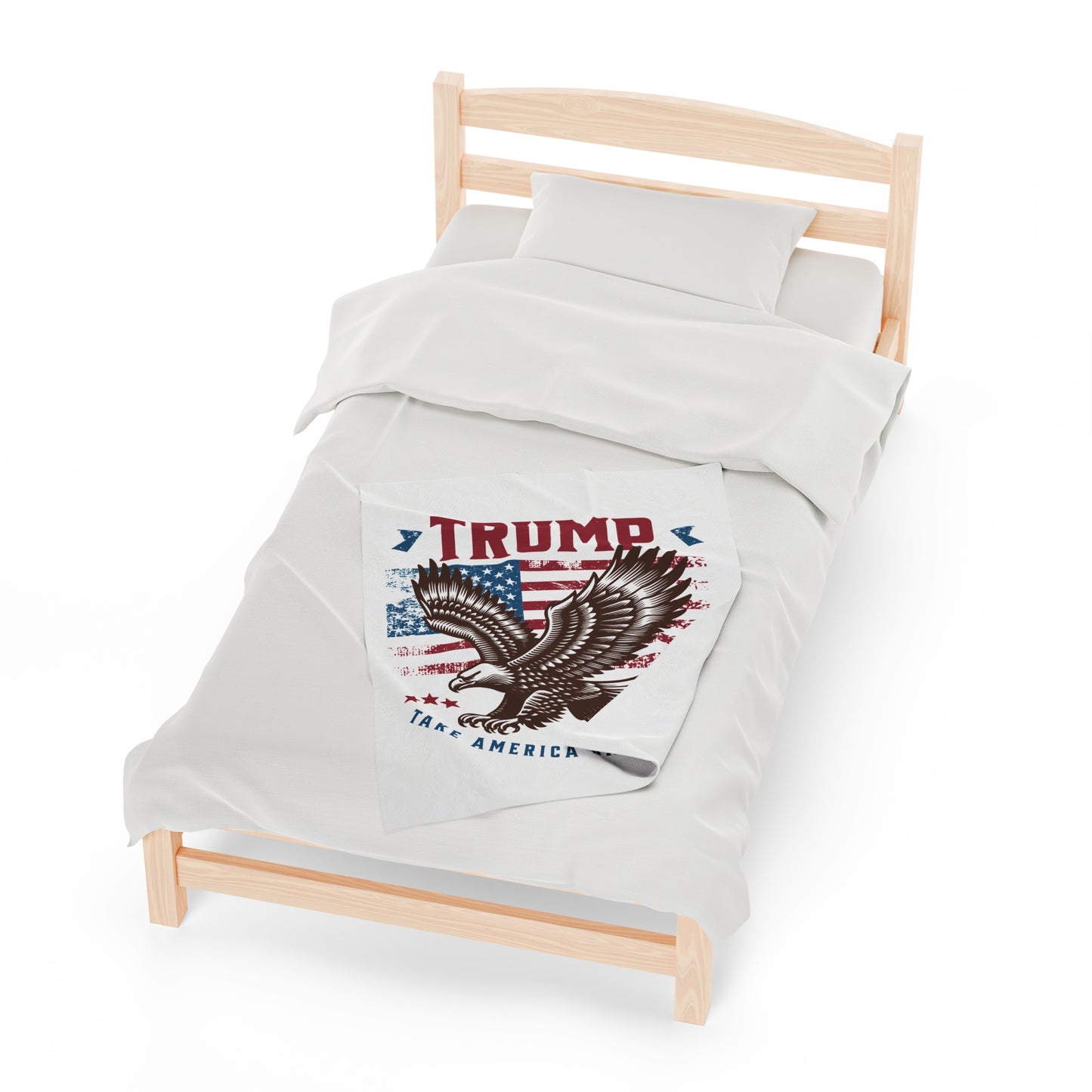 Trump Eagle Velveteen Plush Blanket