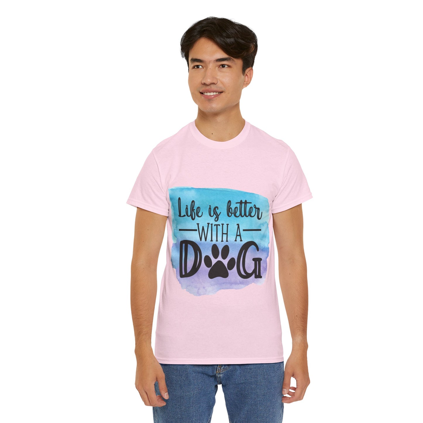 Life Is Better With A Dog Unisex Heavy Cotton Tee