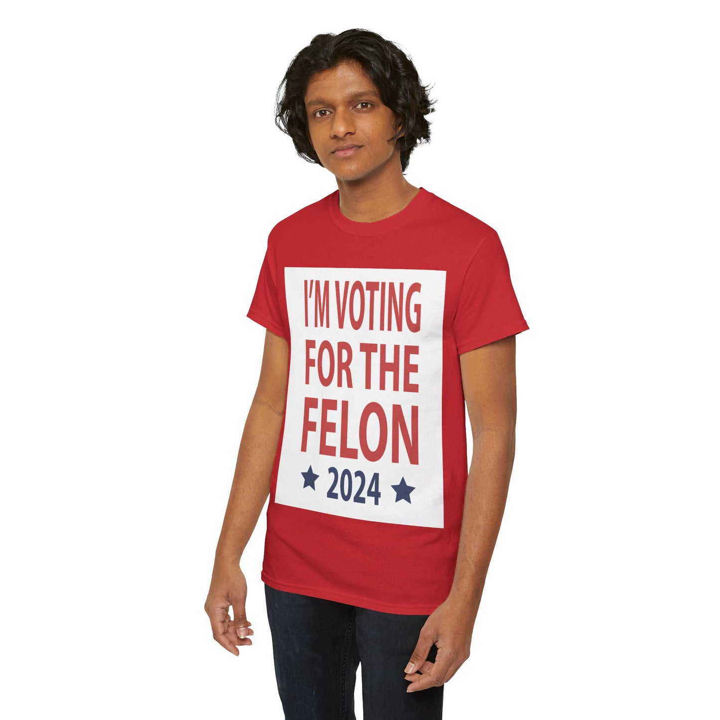 Voting For A Felon Unisex Heavy Cotton Tee