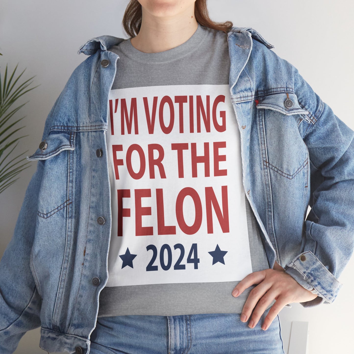 Voting For A Felon Unisex Heavy Cotton Tee