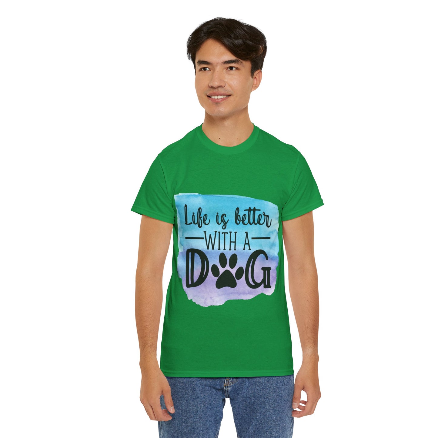 Life Is Better With A Dog Unisex Heavy Cotton Tee