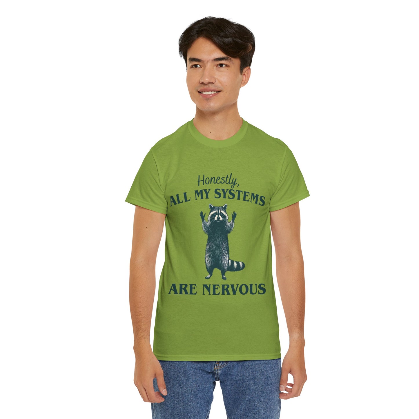 Nervous Racoon Unisex Heavy Cotton Tee