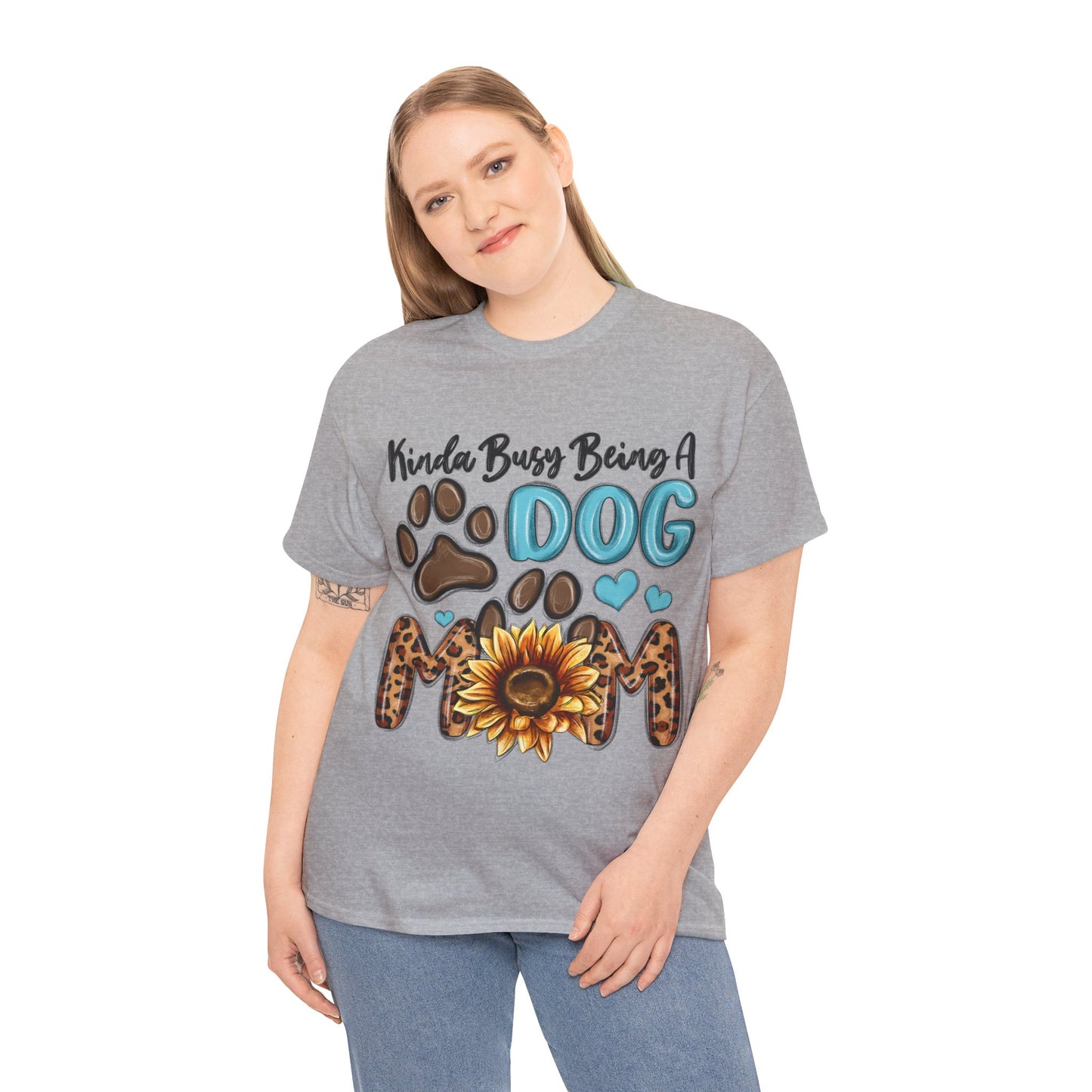 Busy Being A Dog Mom Unisex Heavy Cotton Tee