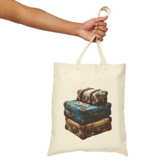 More Baggage Cottage Core Cotton Canvas Tote Bag