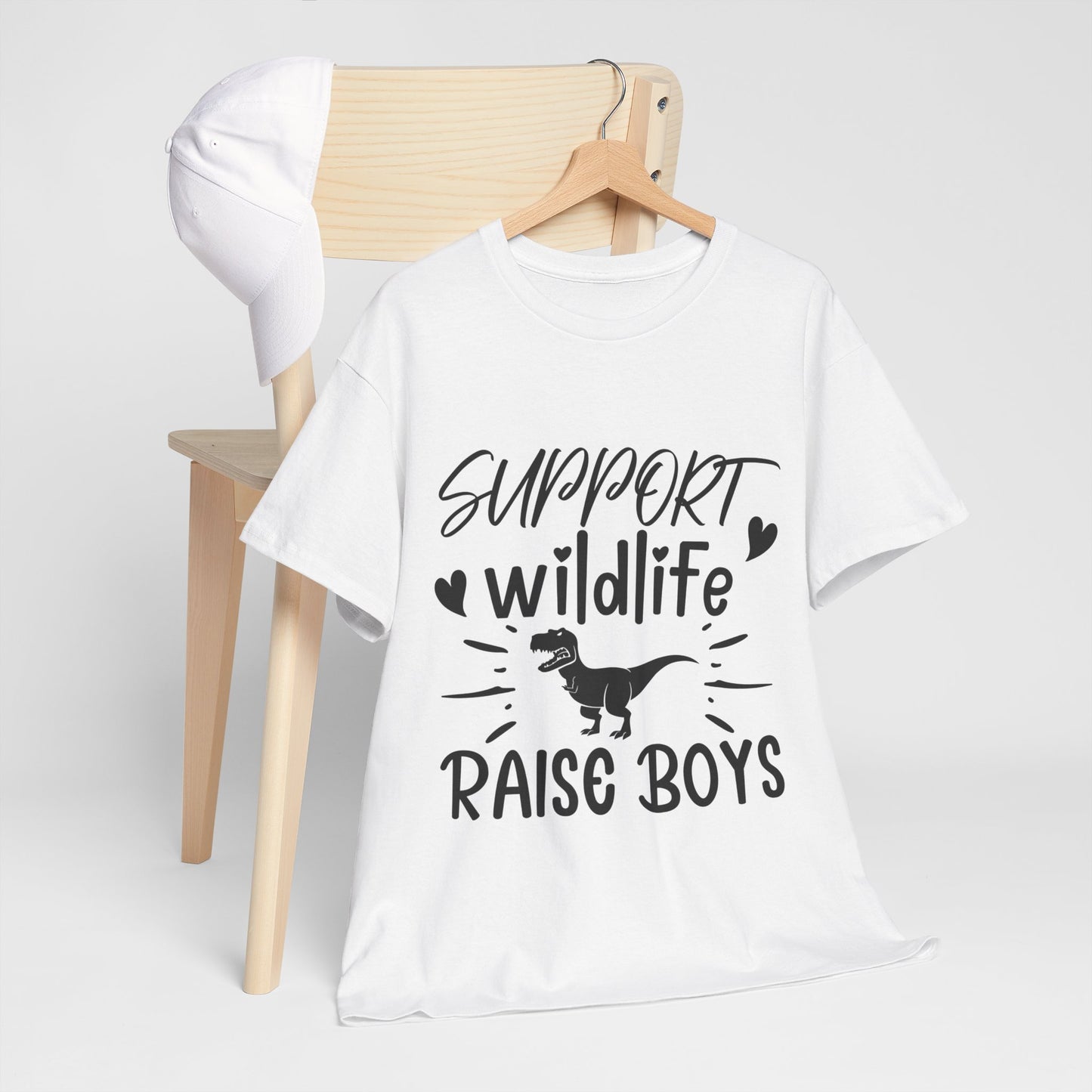 Support Wildlife Raise Boys Unisex Heavy Cotton Tee