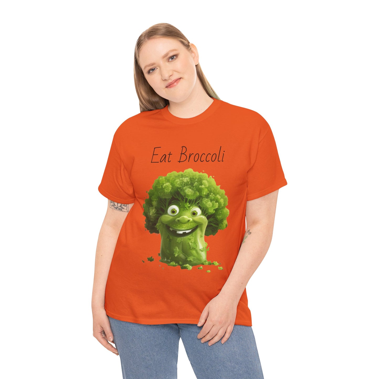 Eat Broccoli Unisex Heavy Cotton Tee