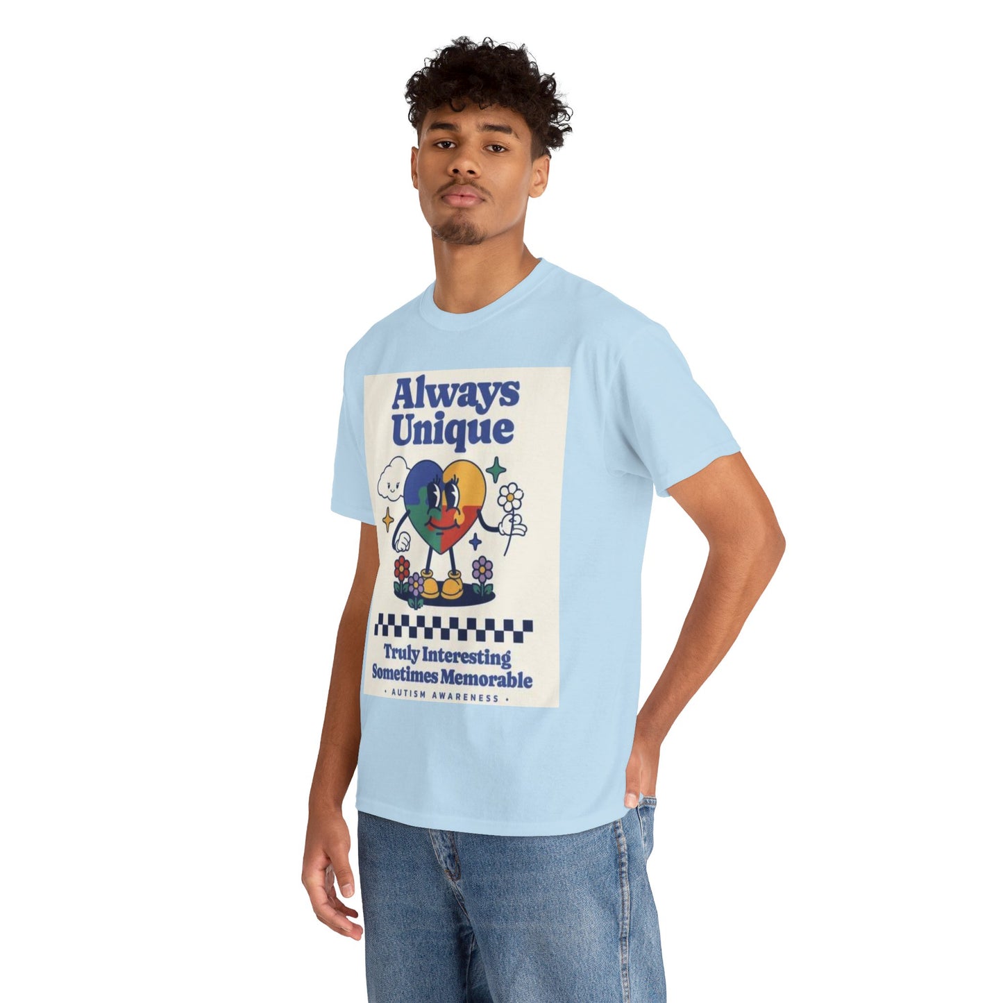 Always Unique Autism Awareness Unisex Heavy Cotton Tee