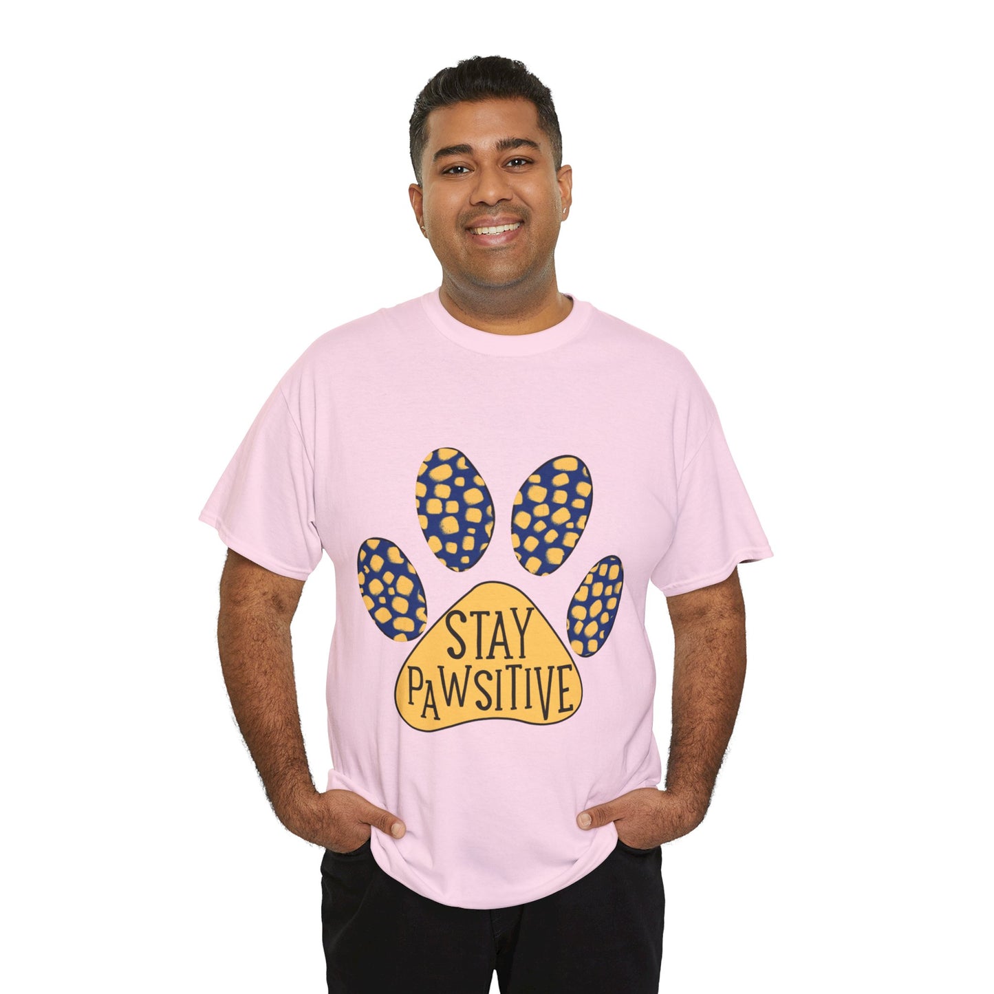 Stay Pawsitive Unisex Heavy Cotton Tee