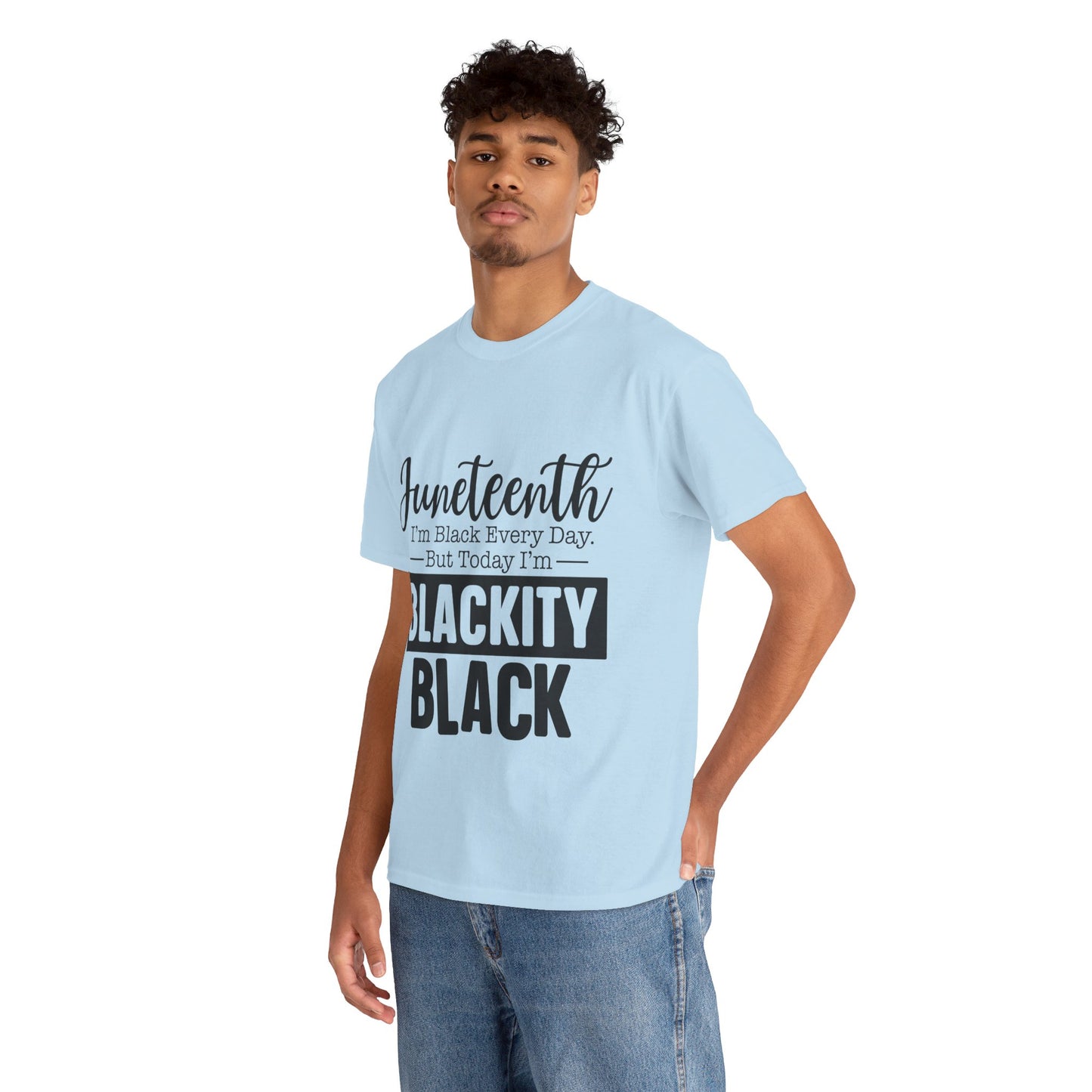 Juneteenth Black Everyday Unisex Heavy Cotton Tee