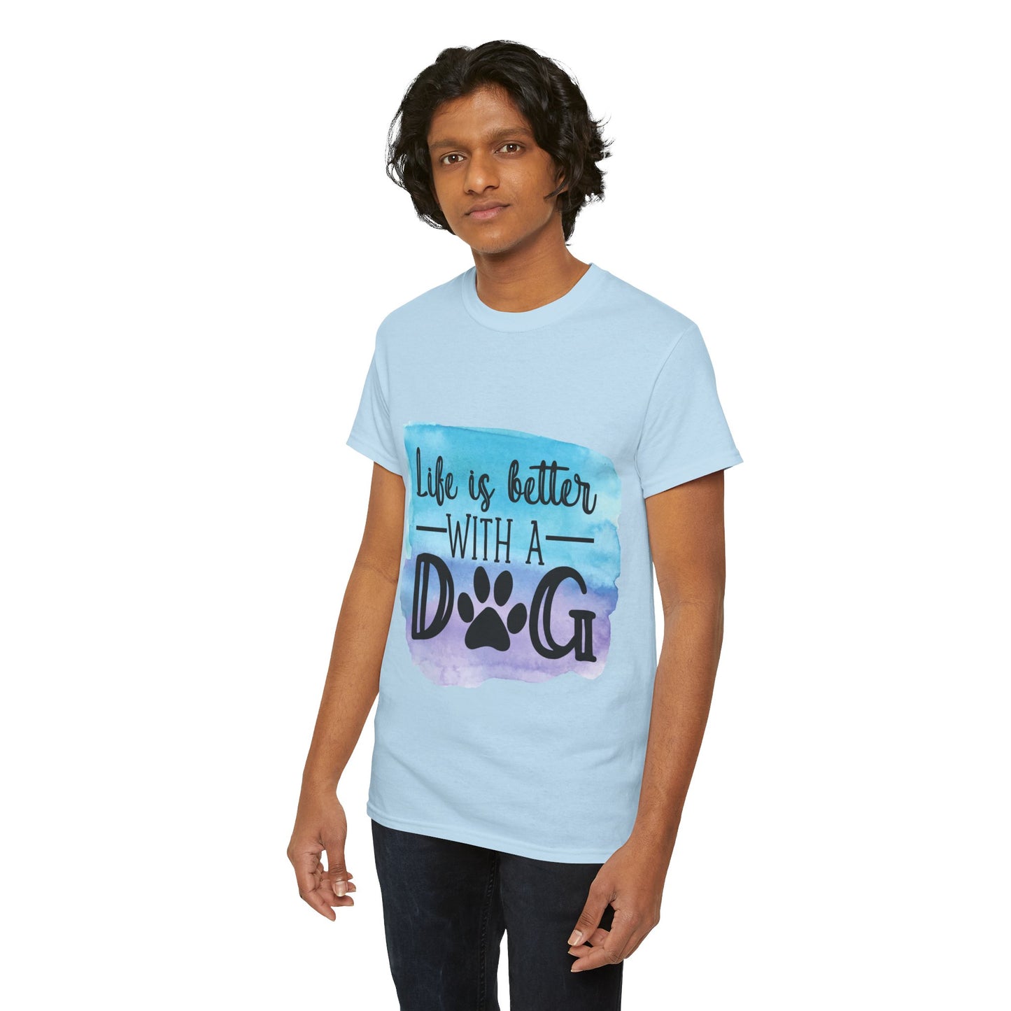 Life Is Better With A Dog Unisex Heavy Cotton Tee