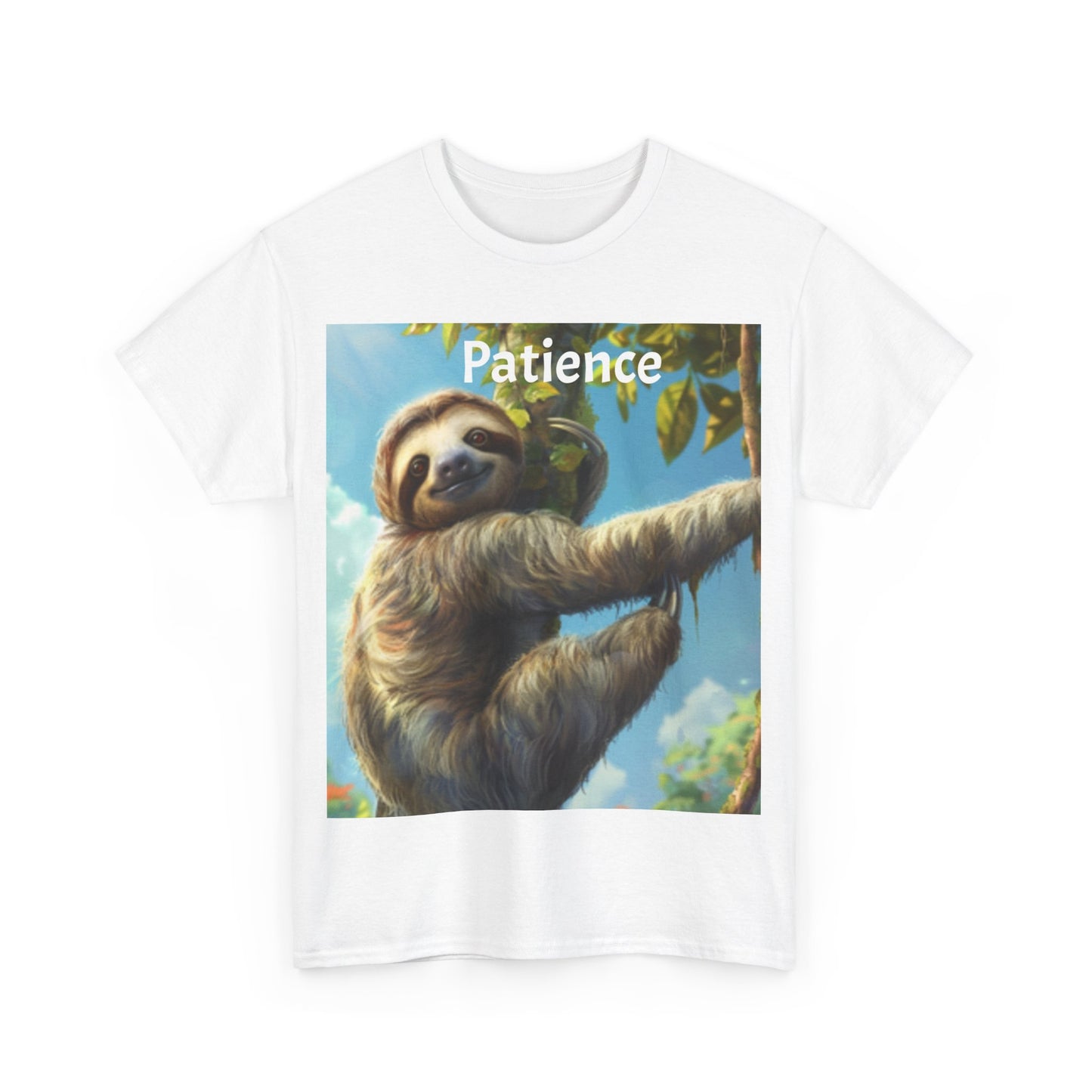 Sloth Patience Unisex Heavy Cotton Tee