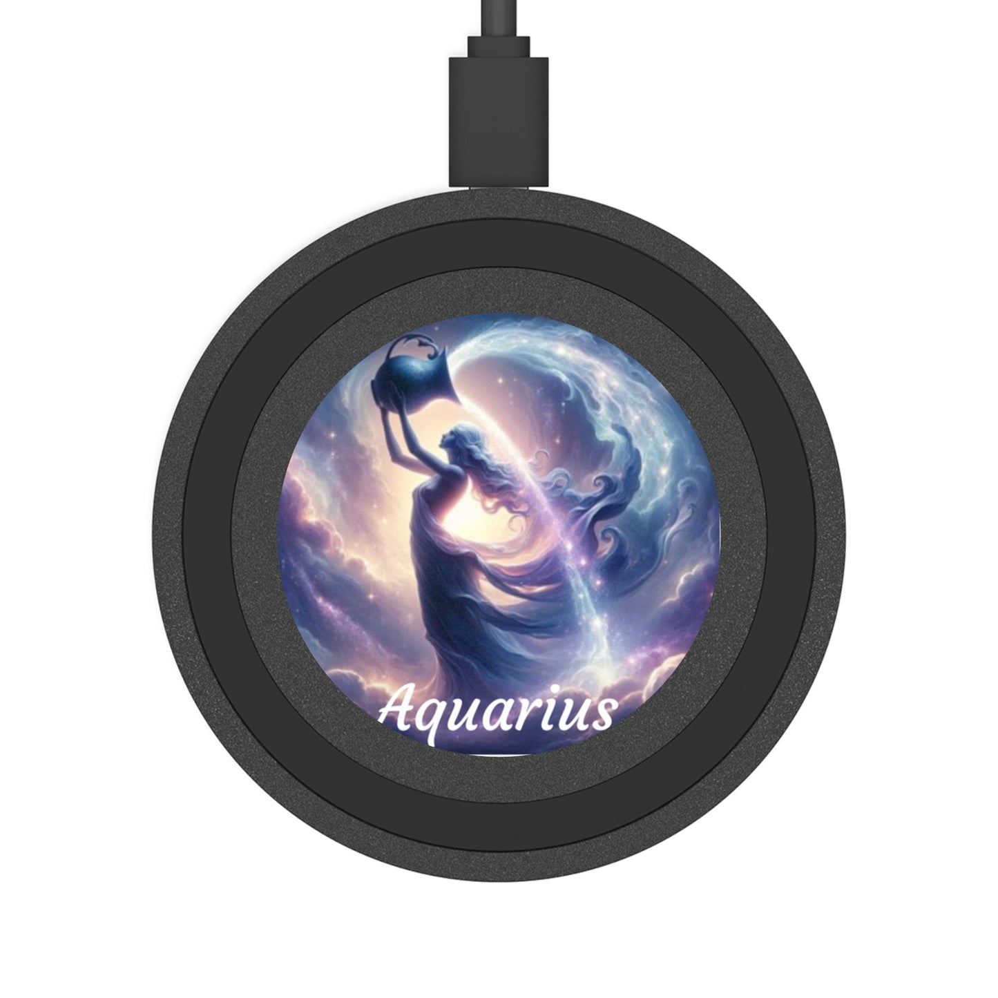 Aquarius Zodiac Sign Quake Wireless Charging Pad