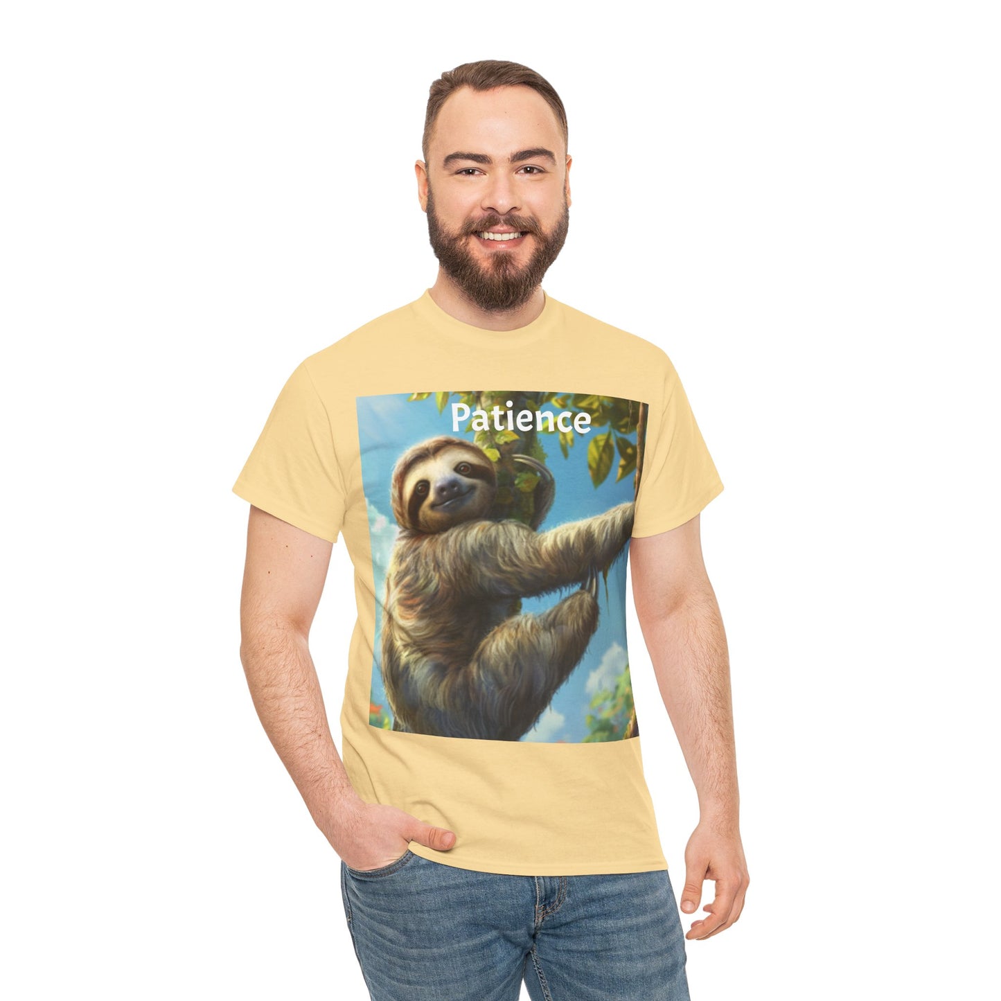 Sloth Patience Unisex Heavy Cotton Tee