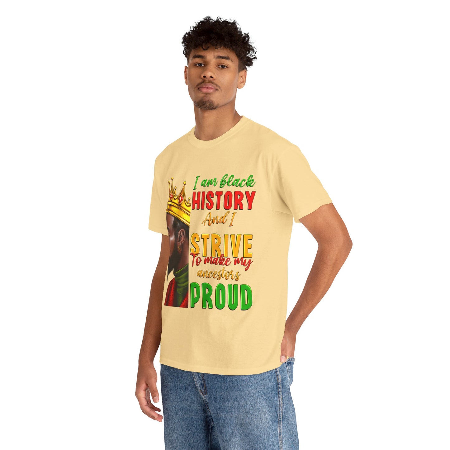 I Am Black History Male Unisex Heavy Cotton Tee