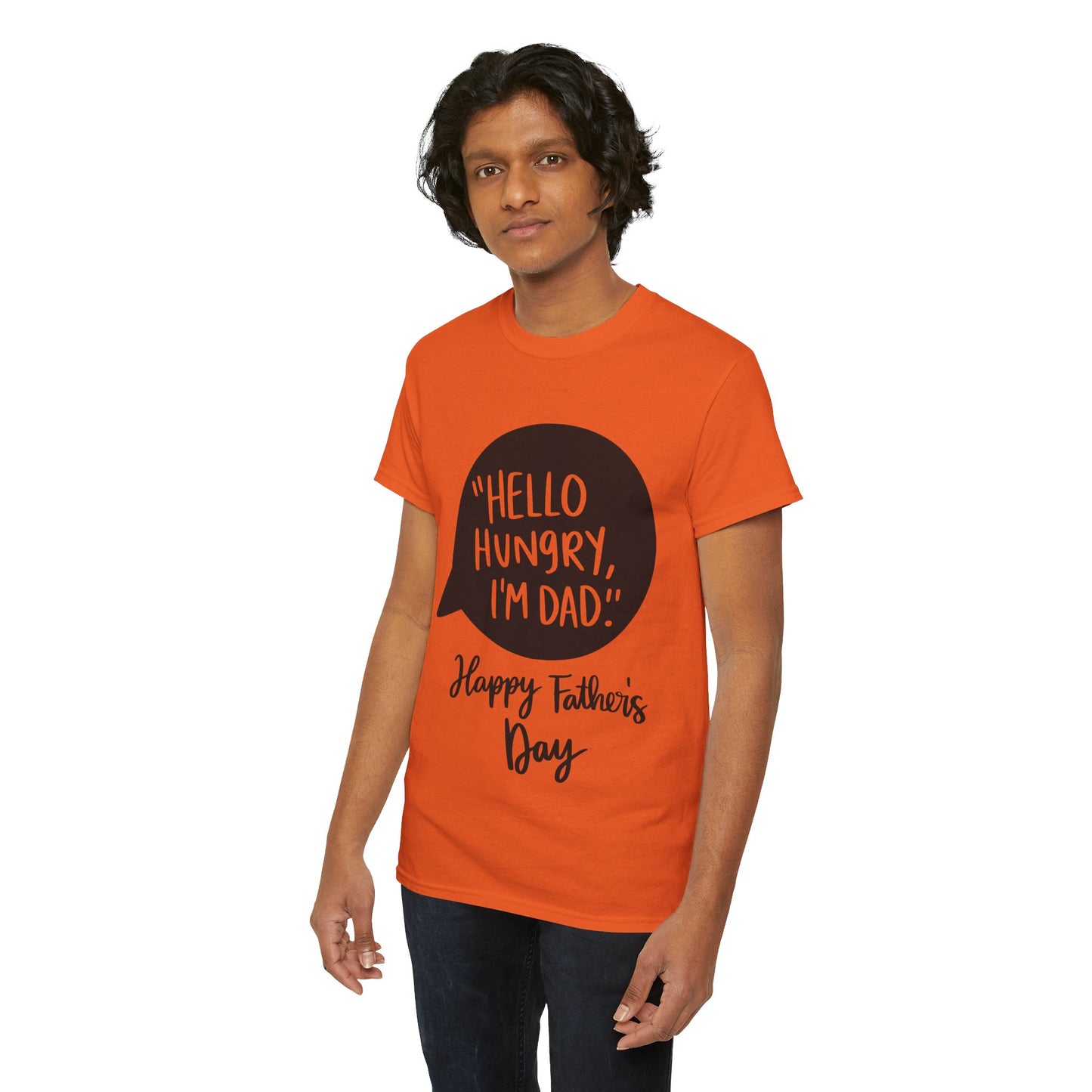 Hello Hungry I'm Dad Unisex Heavy Cotton Tee