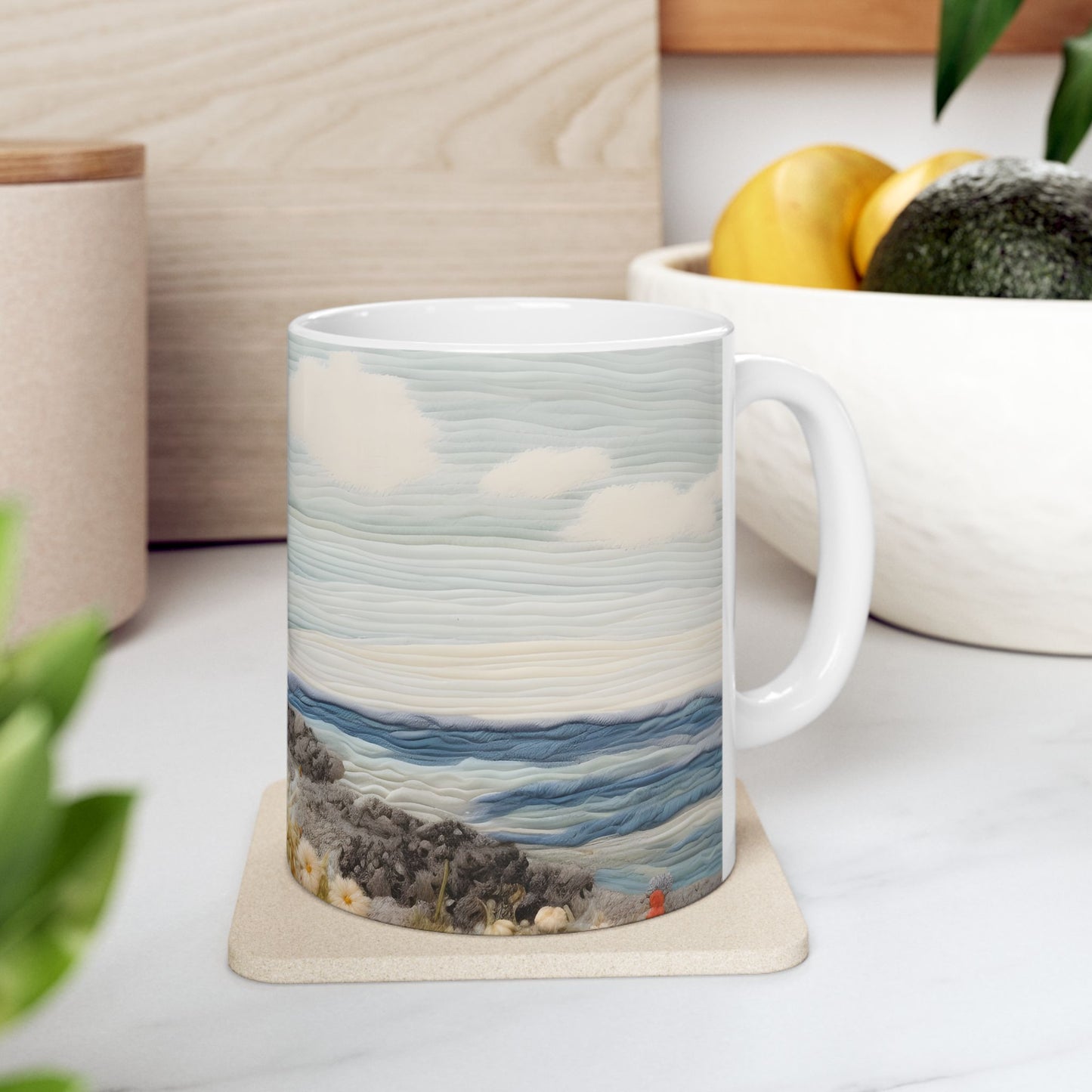 Seaside Lighthouse Ceramic Mug, (11oz, 15oz)