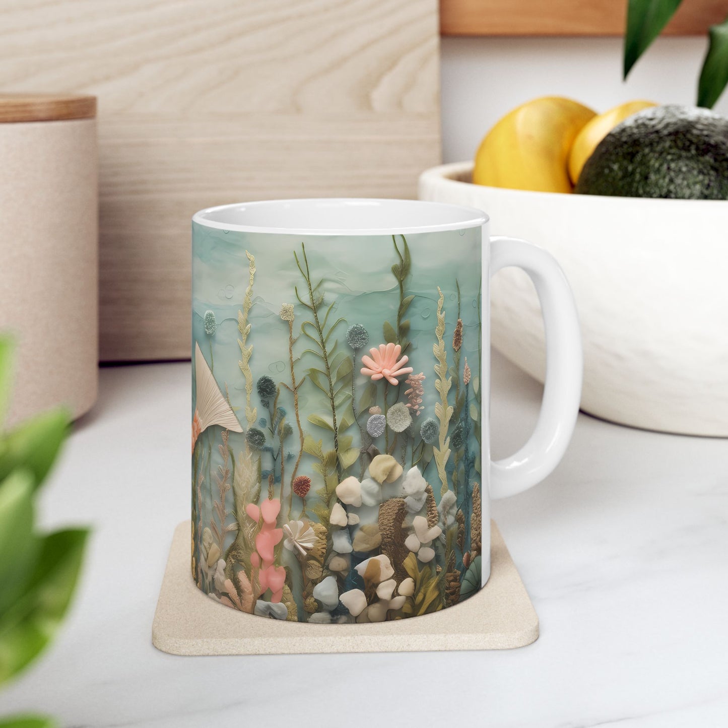 Mermaid Ceramic Mug, (11oz, 15oz)