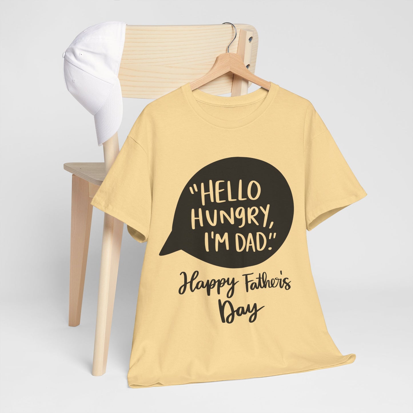 Hello Hungry I'm Dad Unisex Heavy Cotton Tee