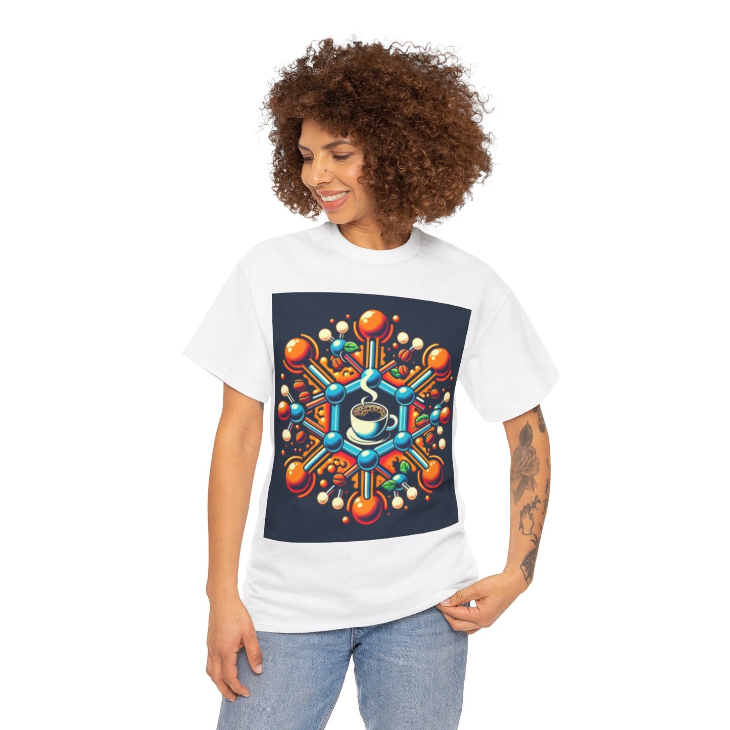 Color Bomb Coffee Cup Unisex Heavy Cotton Tee