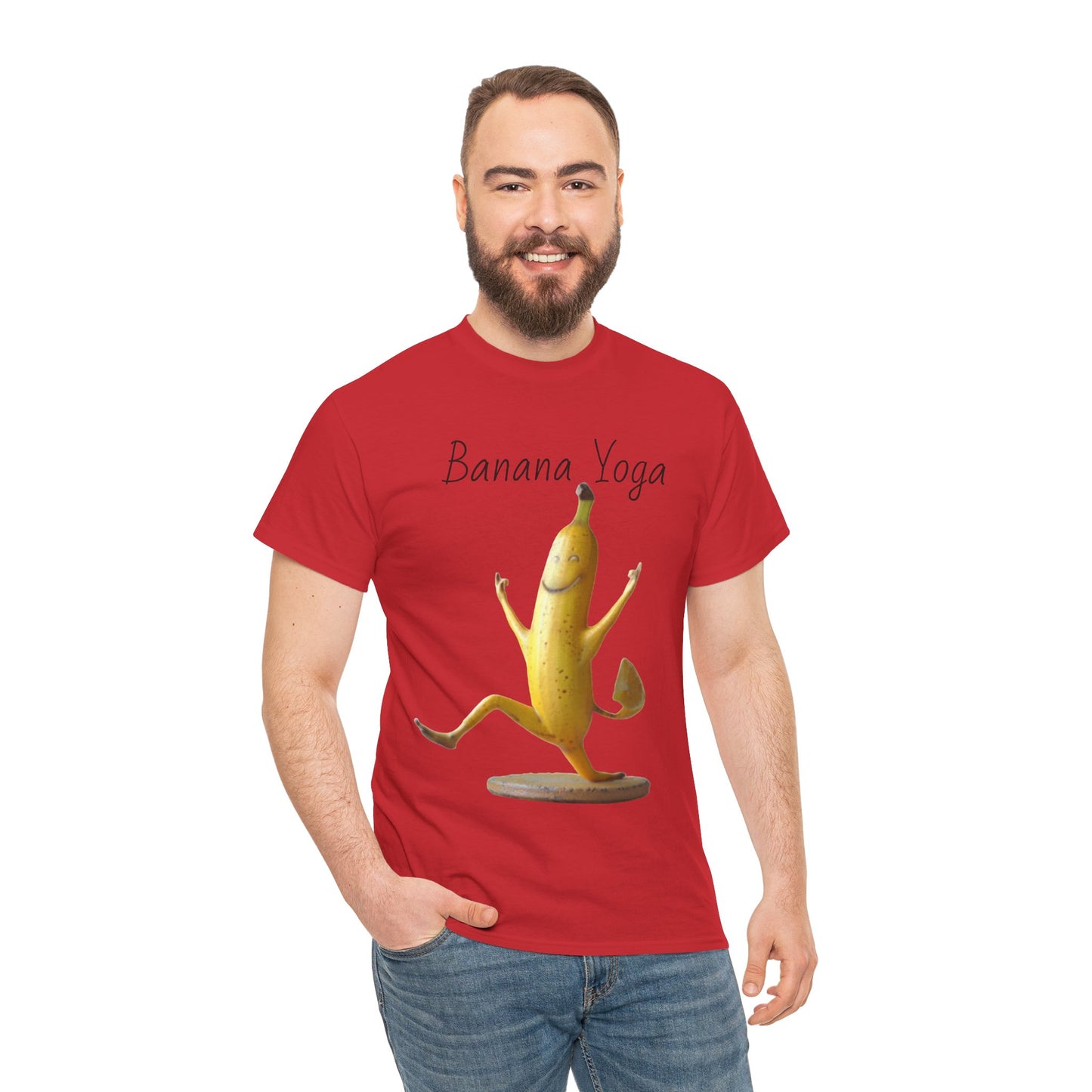 Banana Yoga2 Unisex Heavy Cotton Tee