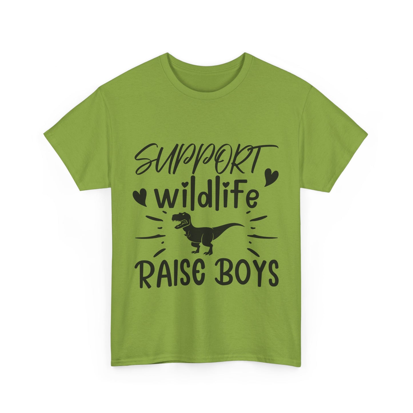 Support Wildlife Raise Boys Unisex Heavy Cotton Tee