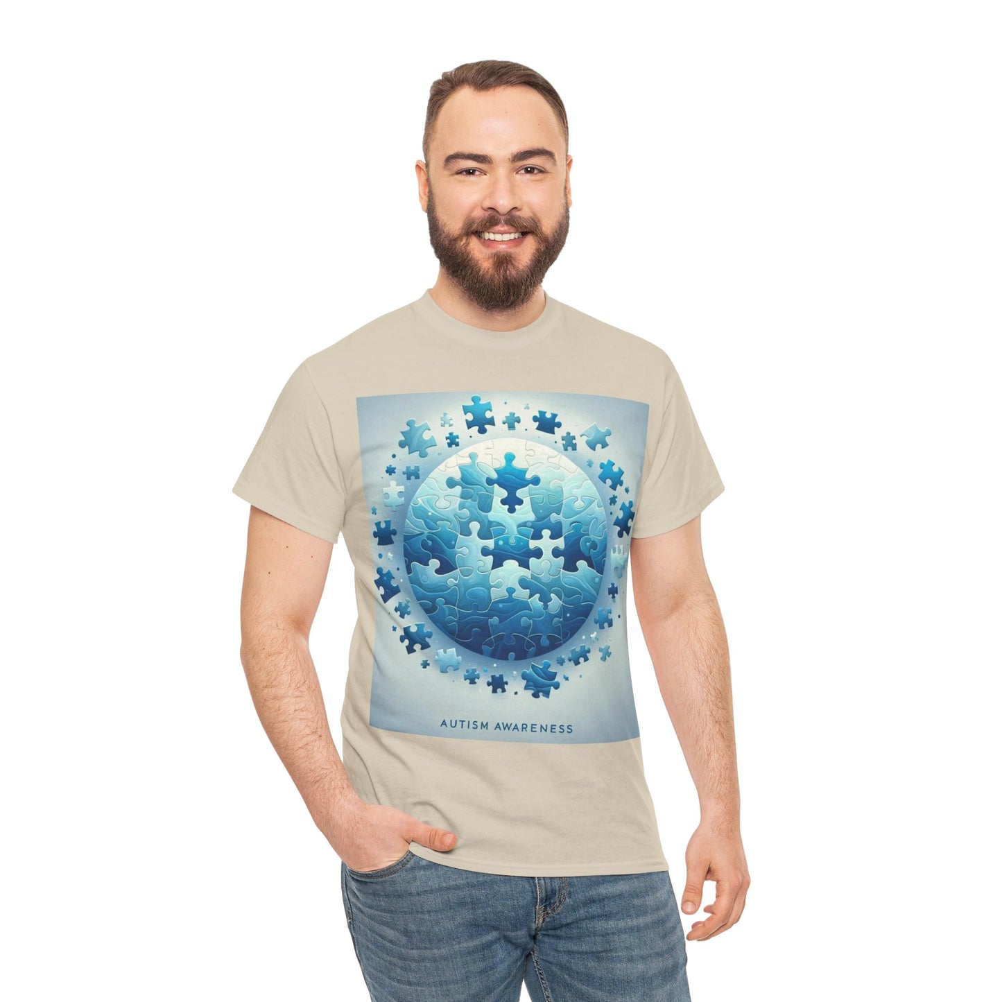 Autism Globe Unisex Heavy Cotton Tee