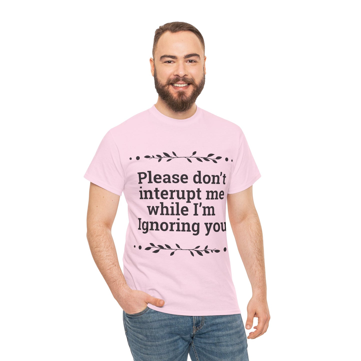 Please Don't Interrupt Me Unisex Heavy Cotton Tee