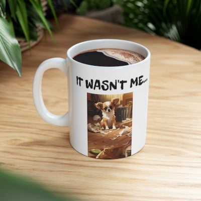 Naughty Puppy Kitchen Mess Ceramic Mug