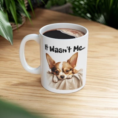 Naughty Puppy I'm Innocent Ceramic Mug